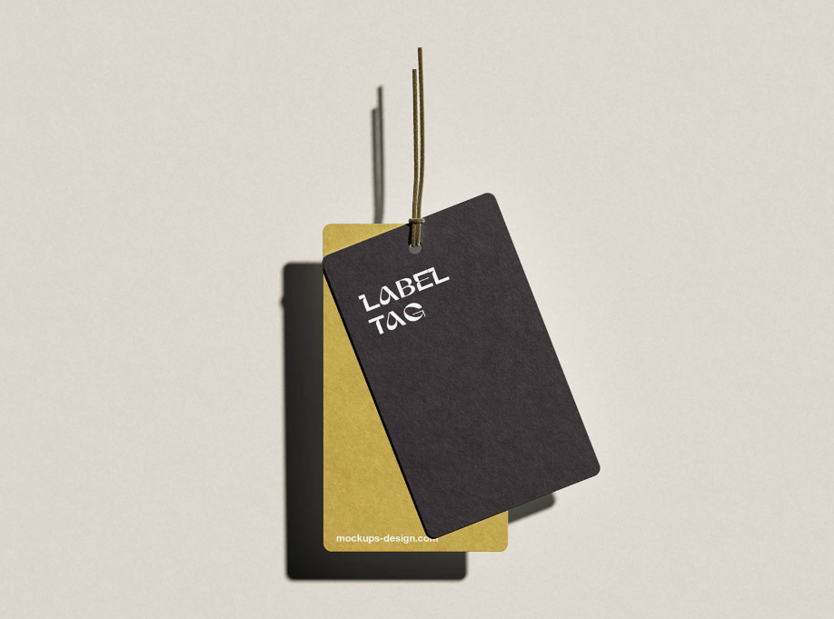 Premium clothing Label Tag Mockup
