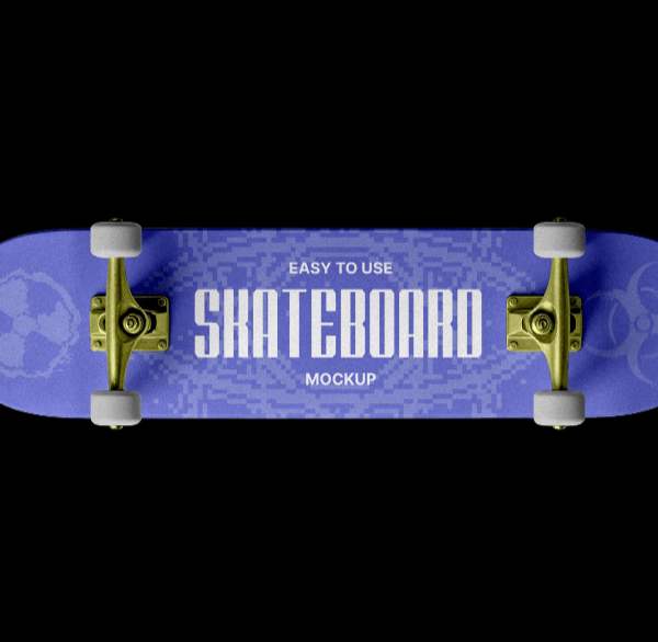 Skateboard Deck Mockup Top PSD
