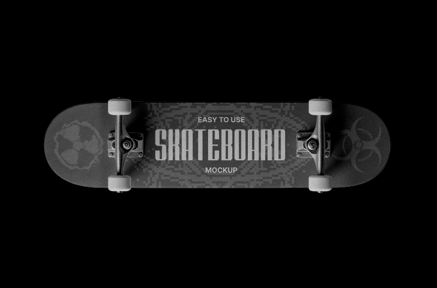 Skateboard Deck Mockup Top PSD