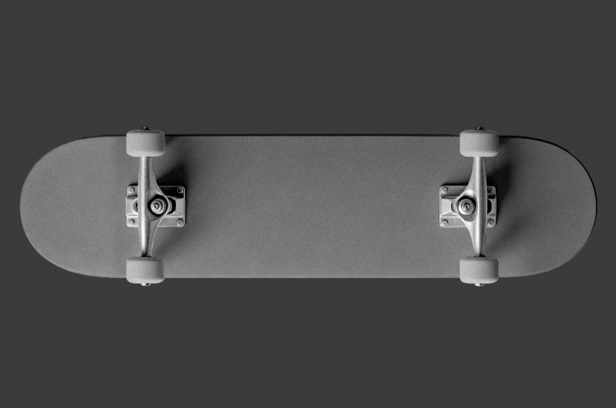 Skateboard Deck Mockup Top PSD