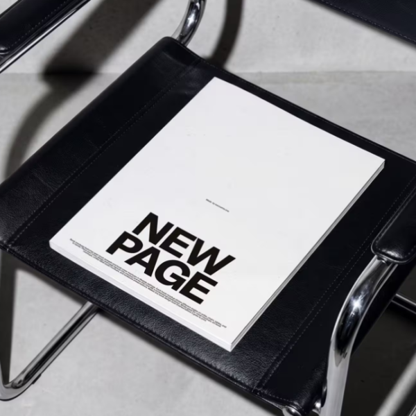 Softcover Mockup on Leather chair