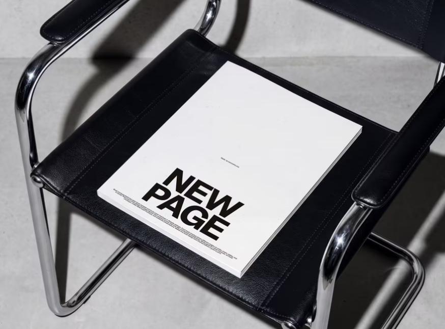 Softcover Mockup on Leather chair