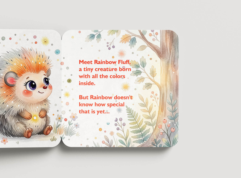 Square Board childrens Book Mockup Book PSD Presentation Set