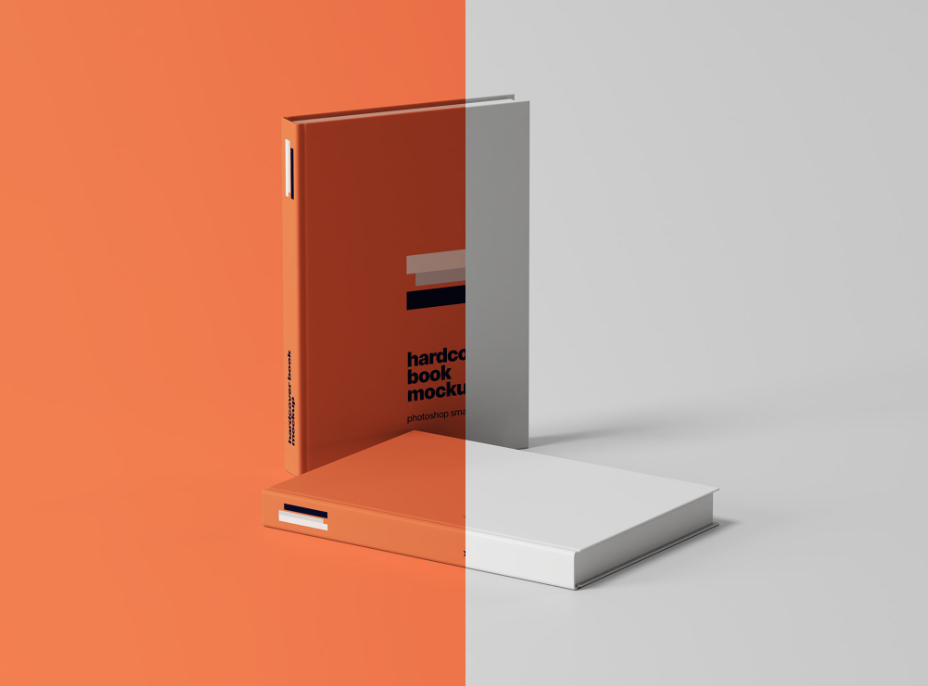 Two Hardcover Books Mockup  complete Book cover DesignsTwo Hardcover Books Mockup  complete Book cover Designs