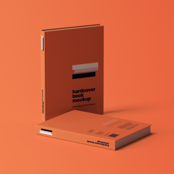 Two Hardcover Books Mockup  complete Book cover DesignsTwo Hardcover Books Mockup  complete Book cover Designs