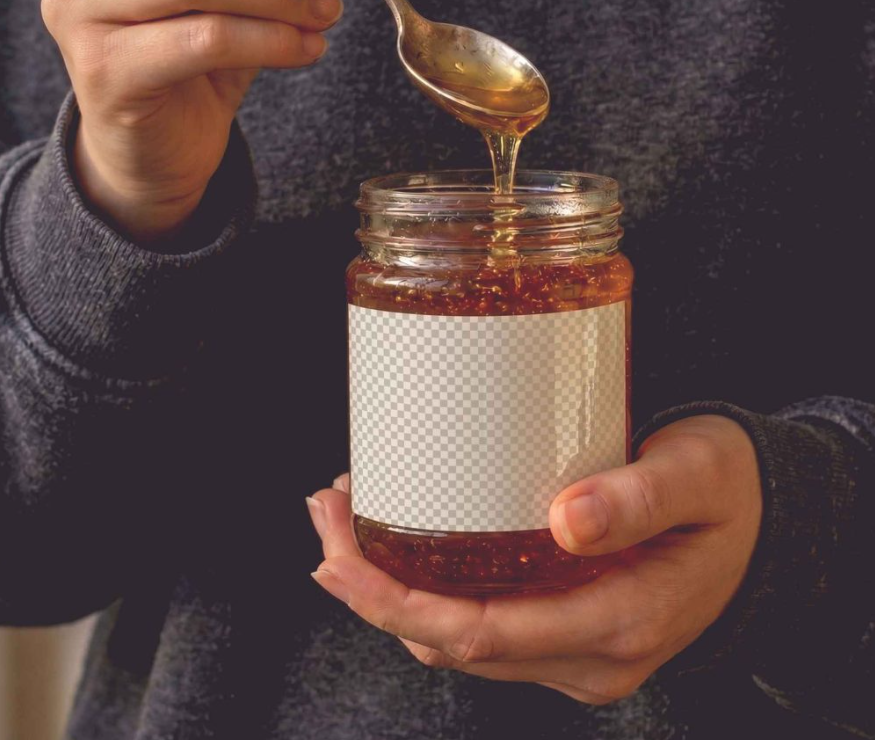 Elegant Honey Jar Mockup