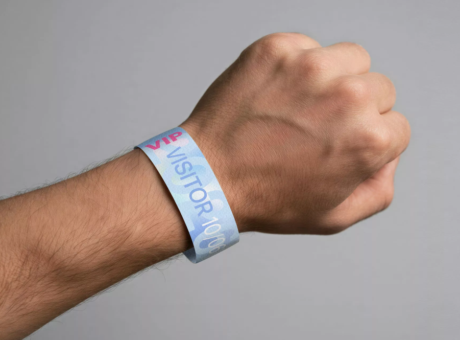 Free Paper Wristband Mockup