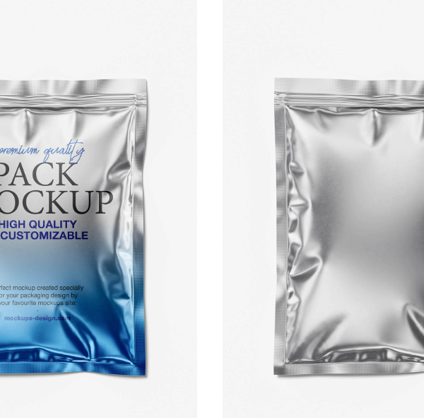 Matt Zip Lock Flat Pouch Mockup