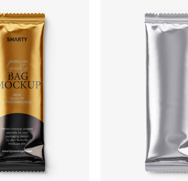 Metallic Food Bag Mockup