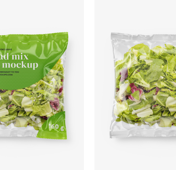 Salad Mix in Bag Mockup