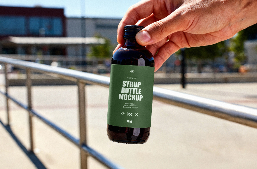 Syrup Bottle Mockup
