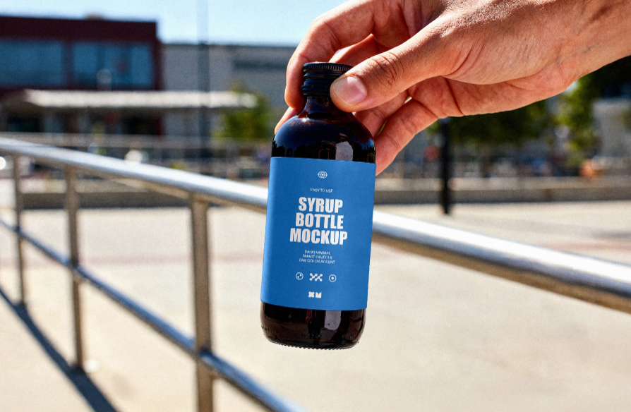 Syrup Bottle Mockup