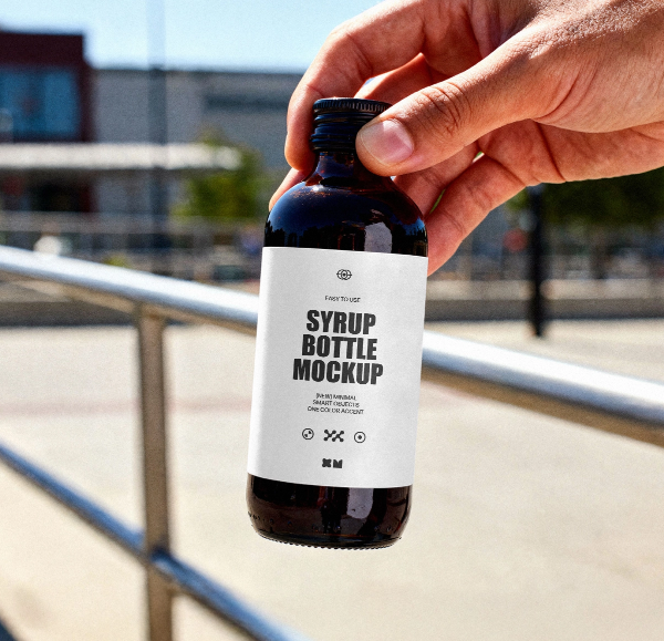 Syrup Bottle Free Mockup