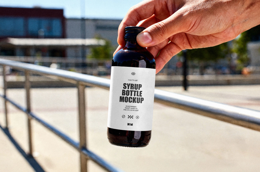 Syrup Bottle Free Mockup