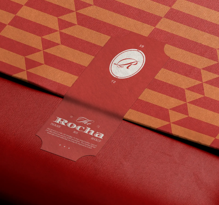 Tissue with Vertical Sticker Mockup Isometric