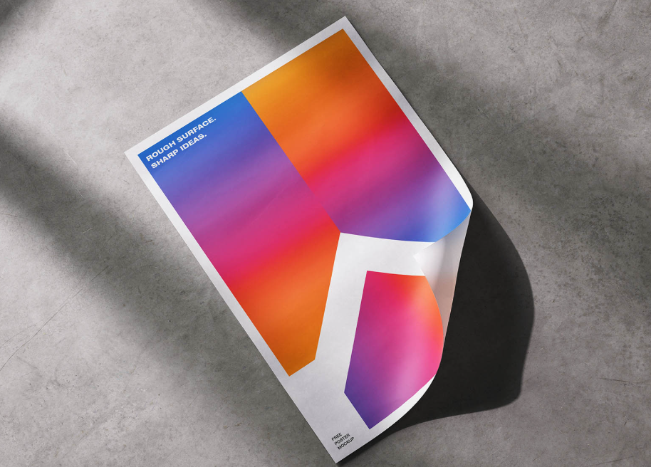 Concrete Floor Poster Mockup