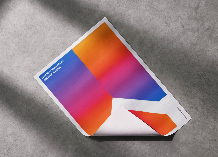 Concrete Floor Poster Mockup