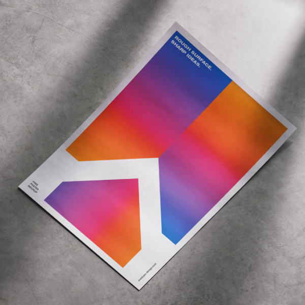 Concrete Floor Poster Mockup