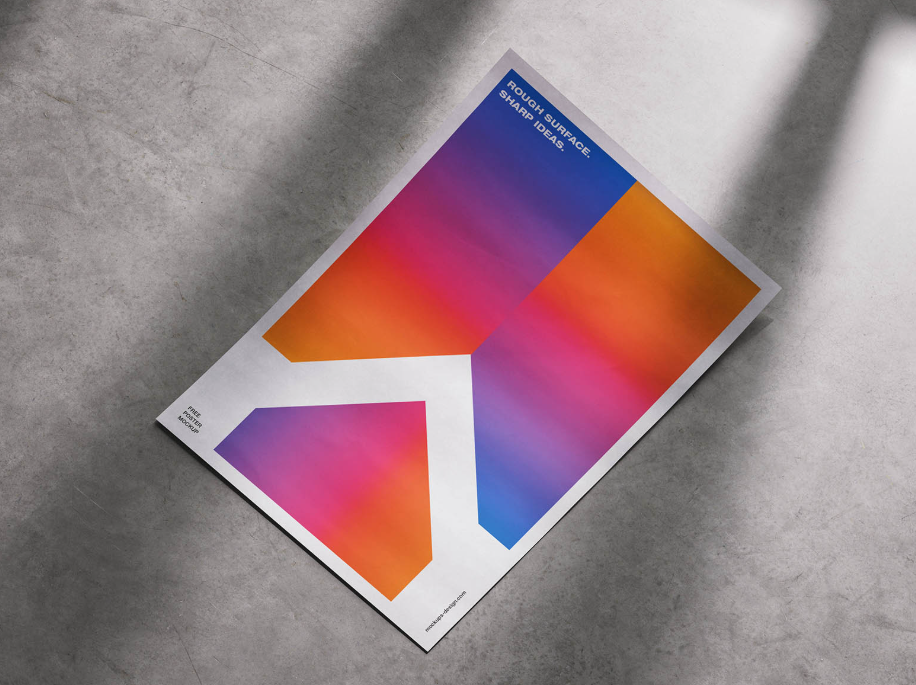 Concrete Floor Poster Mockup
