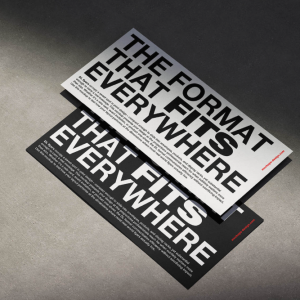 DL Flyer on concrete Background Mockup