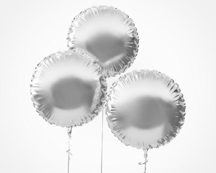 Free Round Foil Balloon Mockup