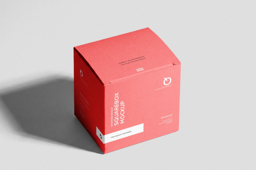 Free Square Box mockup