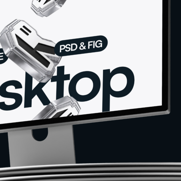 Free minimal Desktop mockup