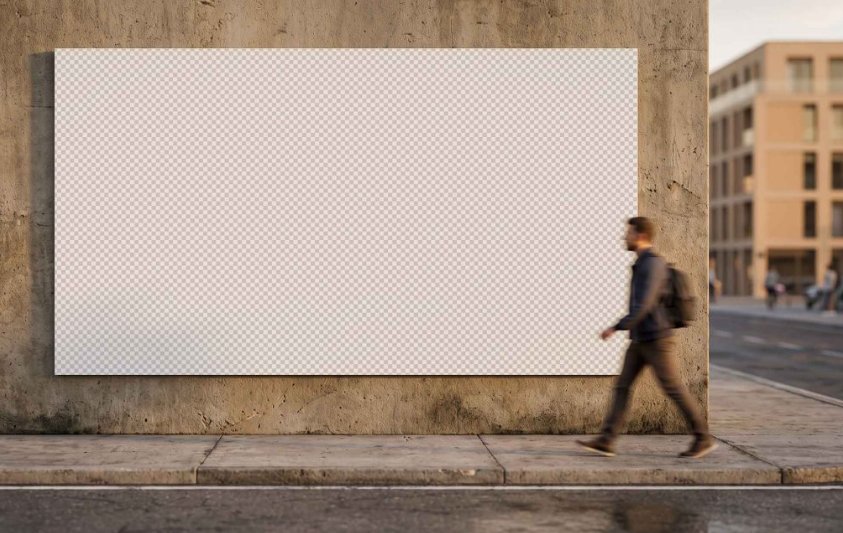 Minimalistic Street Billboard Mockup
