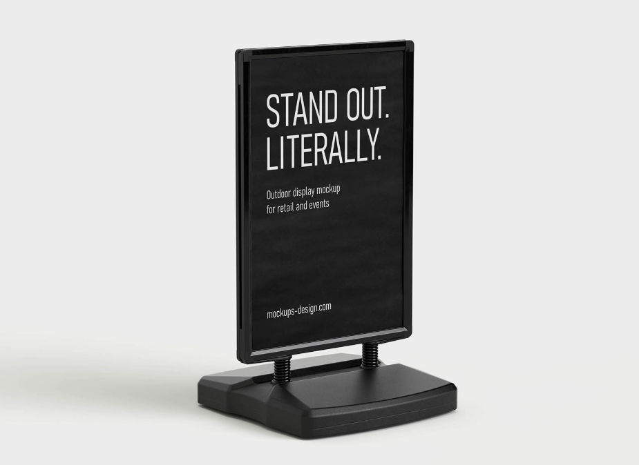 Outdoor A Stand PSD Mockup