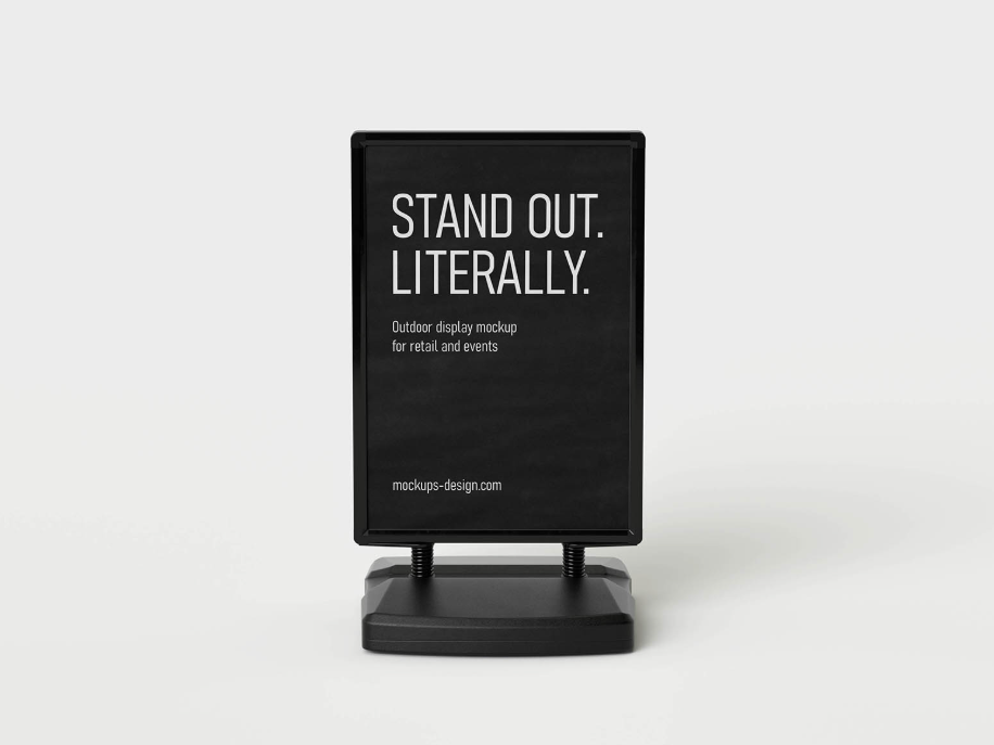 Outdoor A Stand PSD Mockup