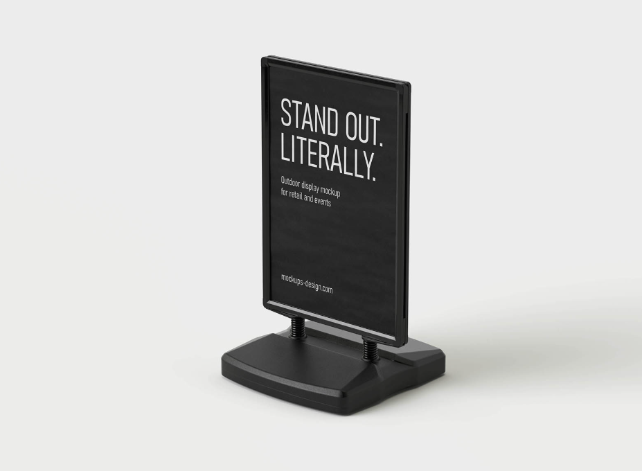 Outdoor A Stand PSD Mockup