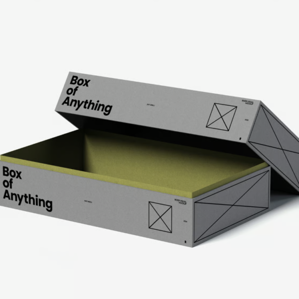 Paper Box with Lid Free Mockup