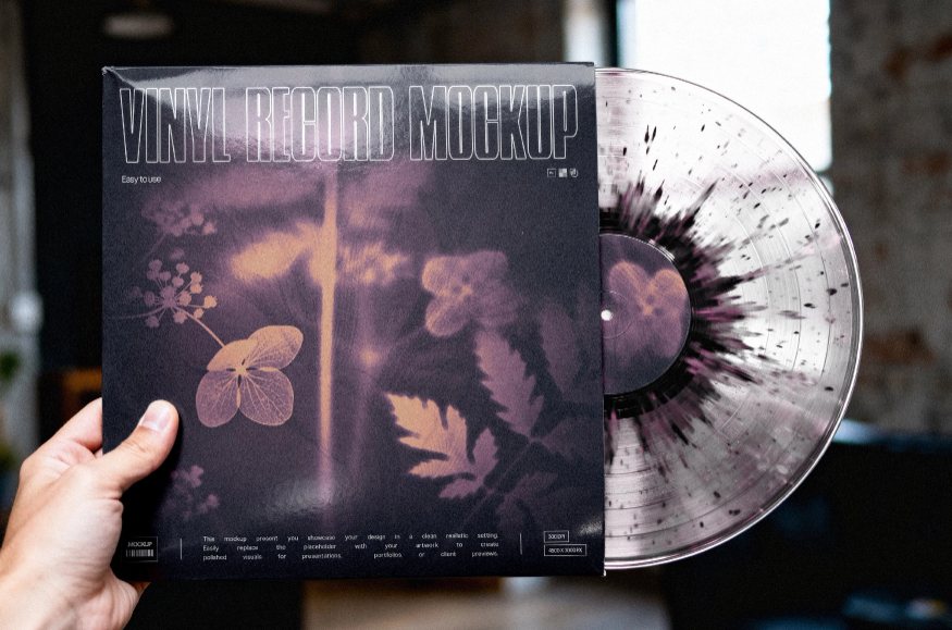 Vinyl Record Free Mockup