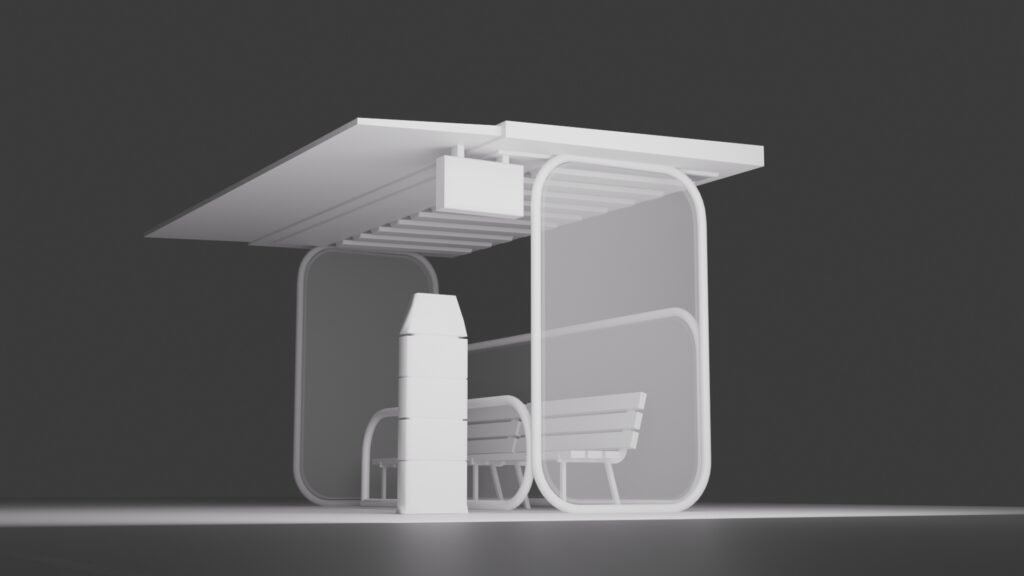 modern bus stop