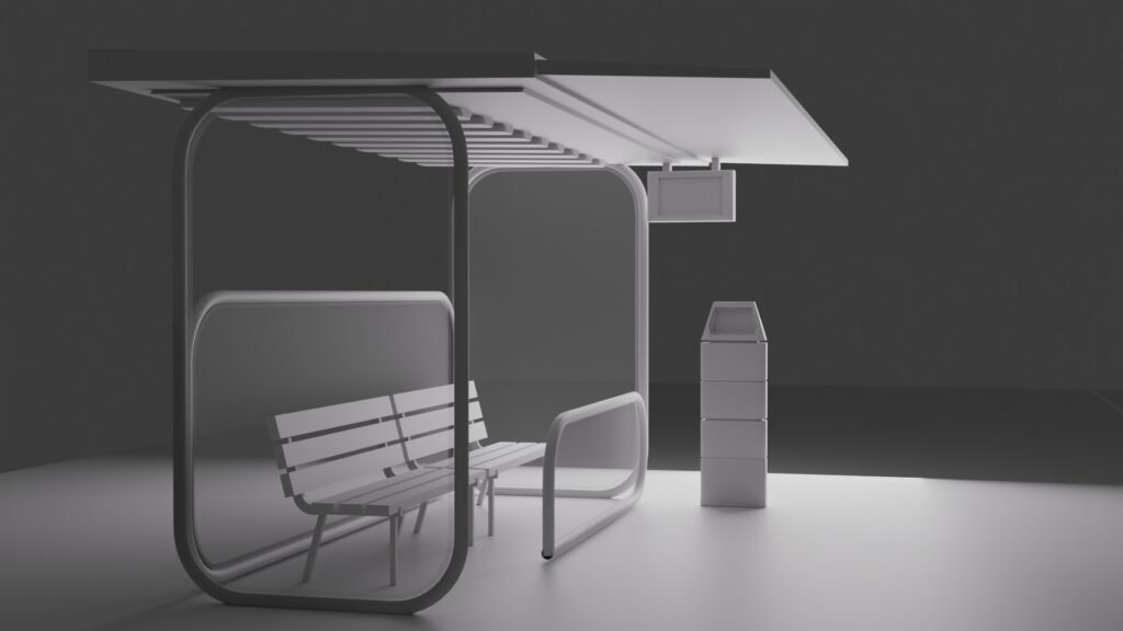 modern bus stop