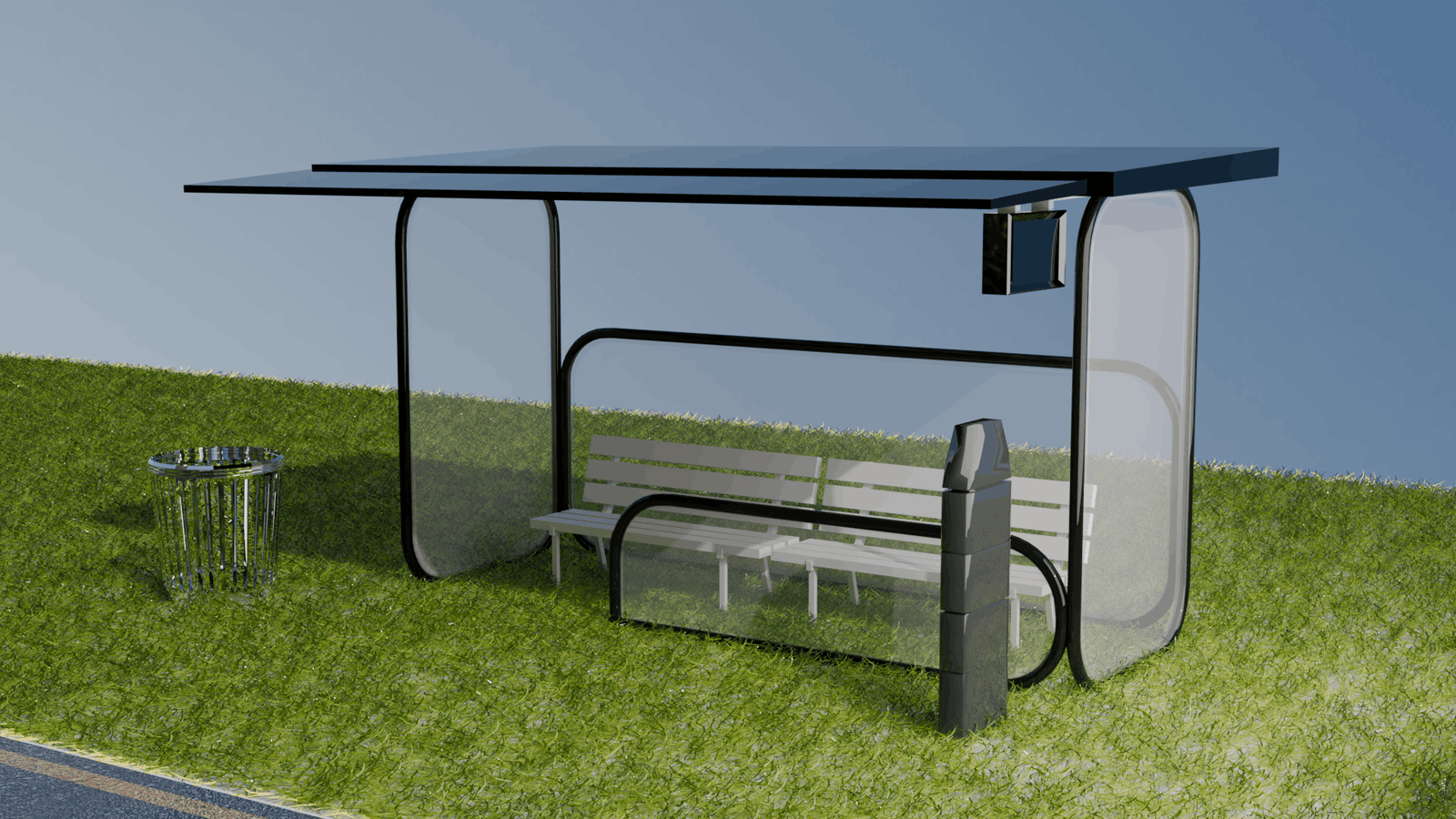 3D Bus Stand Modeling and Mockup