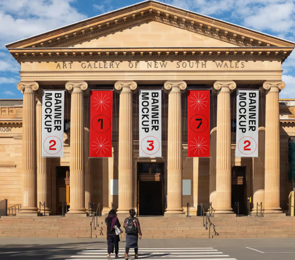 Art Gallery Banner Mockup PSD