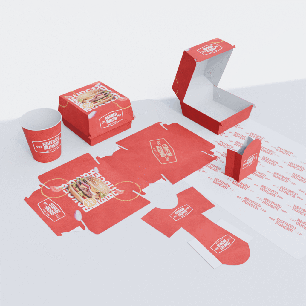 Burger Box Blender File Mockup