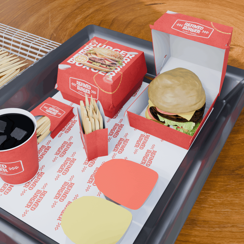 Burger Box Blender File Mockup