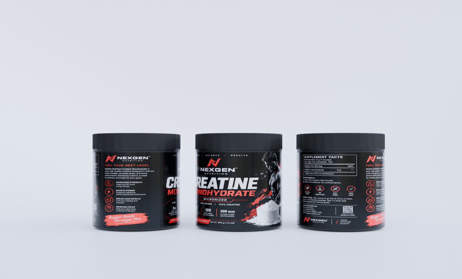 Creatine Jar Packaging Mockup Design
