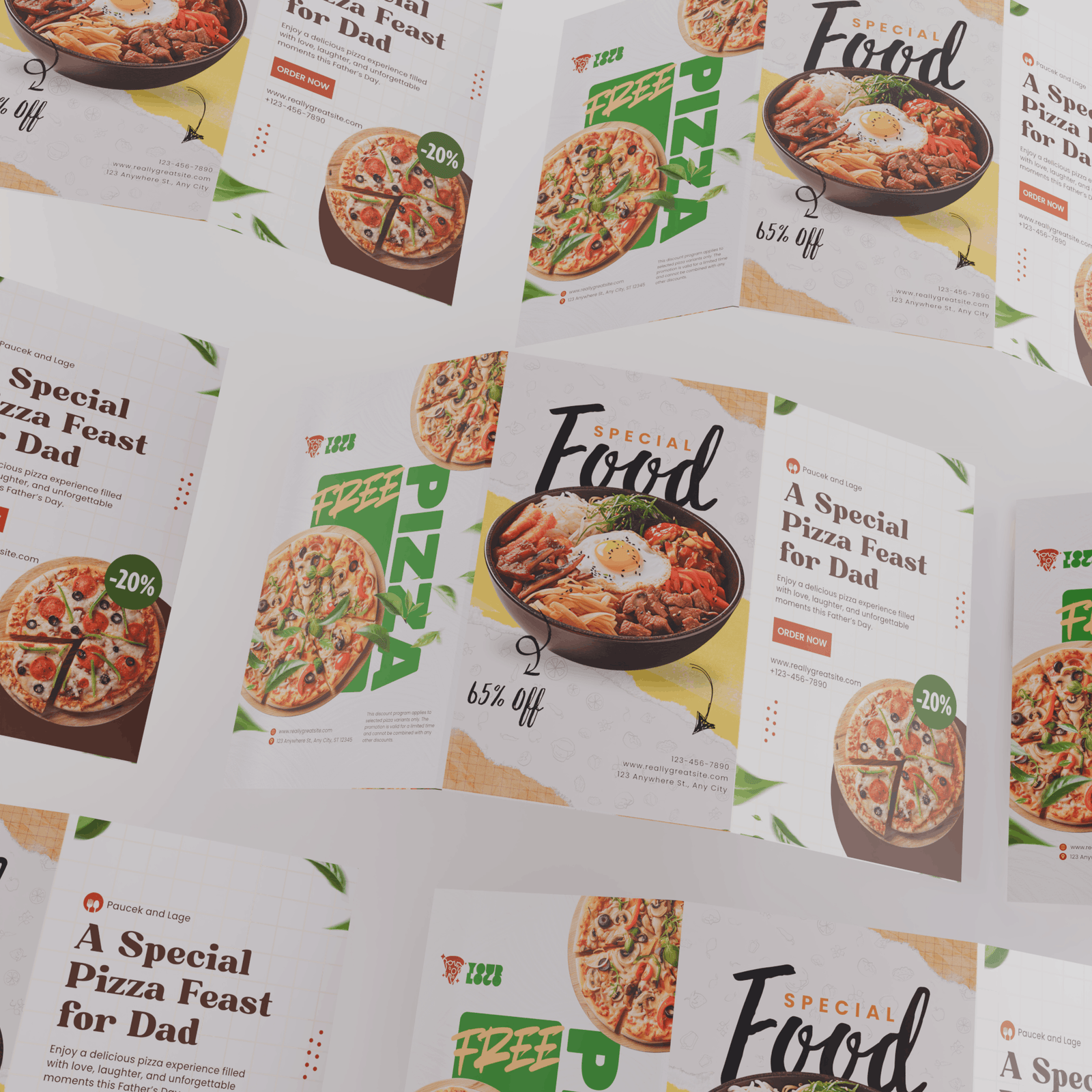3 Side Flyer Brochure Design 10 Stunning Scenes Free Blender & PSD Files