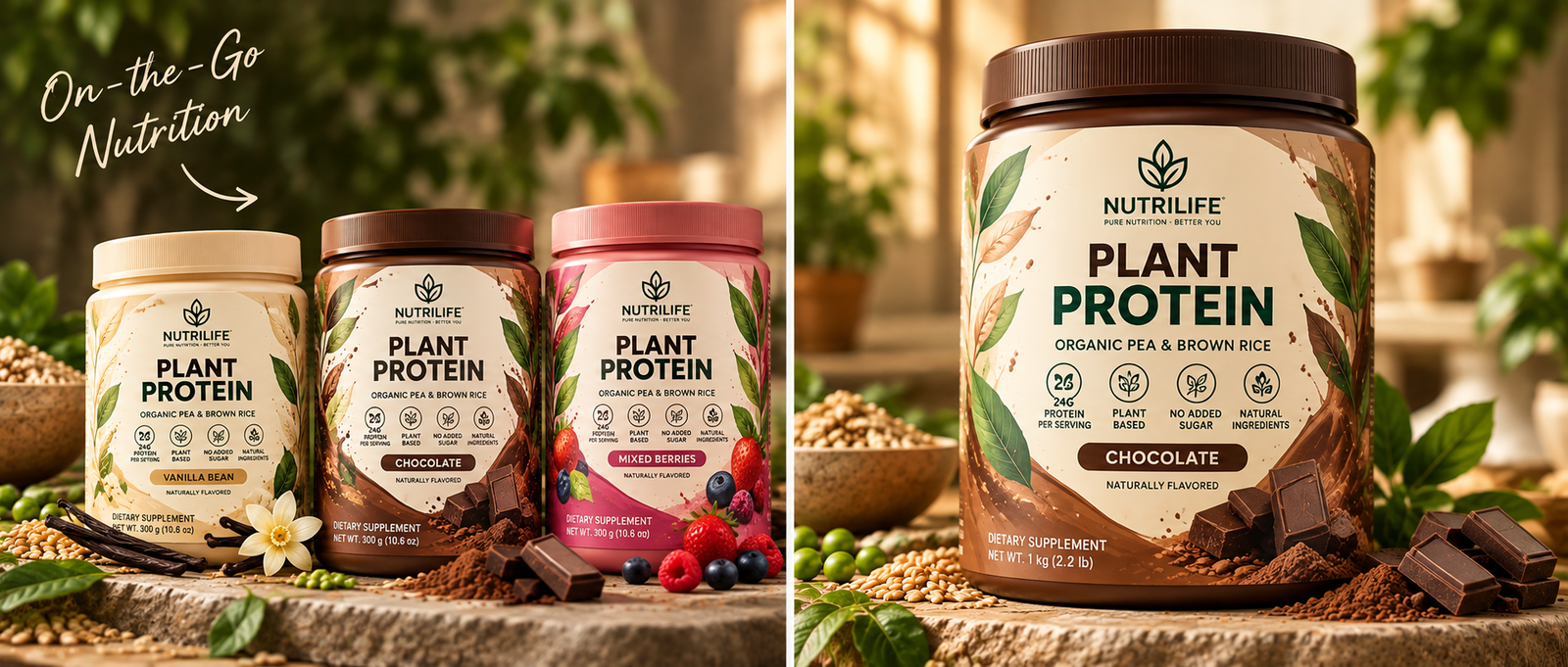 Nutrilife – Plant Protein Packaging Design