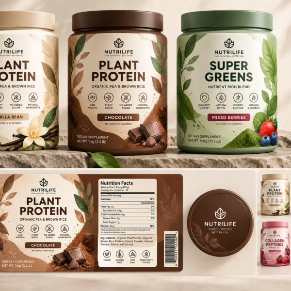 Nutrilife - Plant Protein Packaging Design
