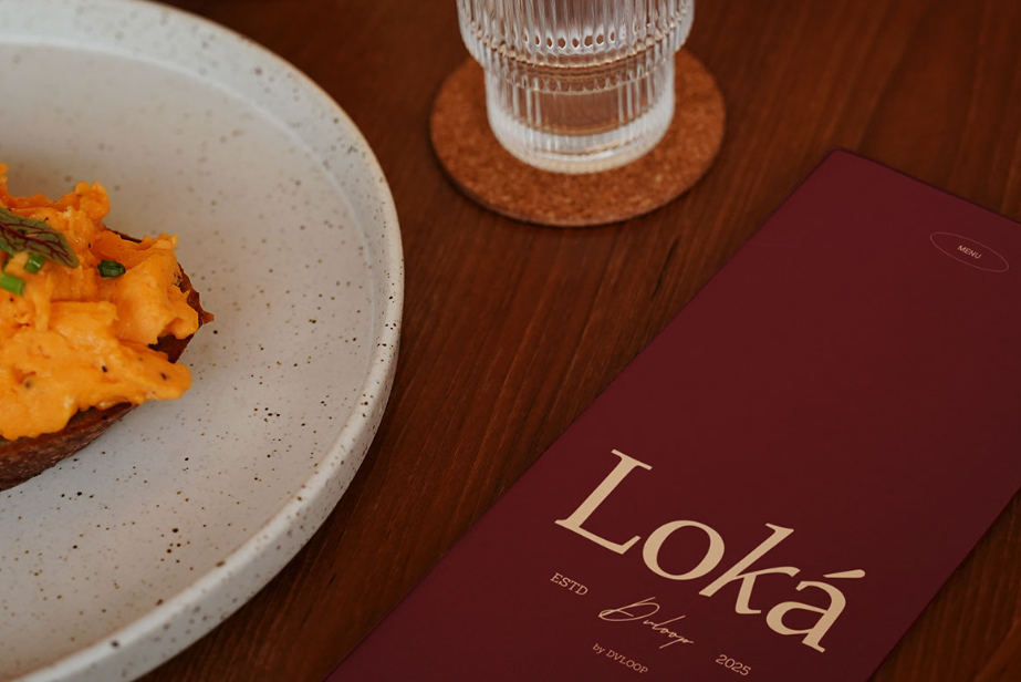 LOKA DVLOOP 10 cafe Menu & Signage Mockup PSD