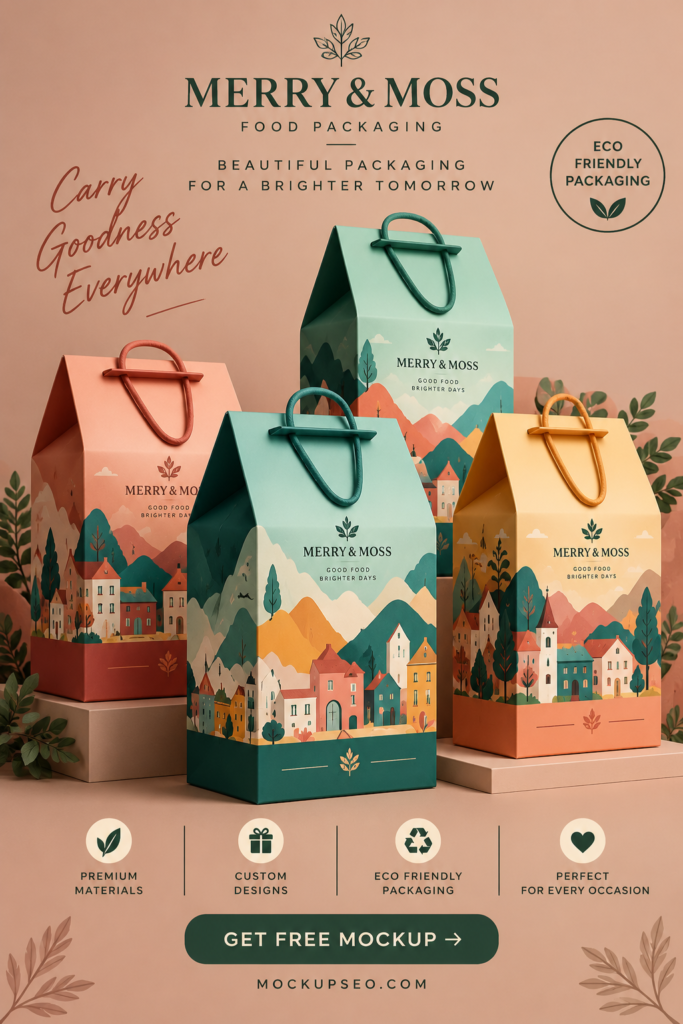 10. christmas Gift Bag and Takeaway Packaging Design