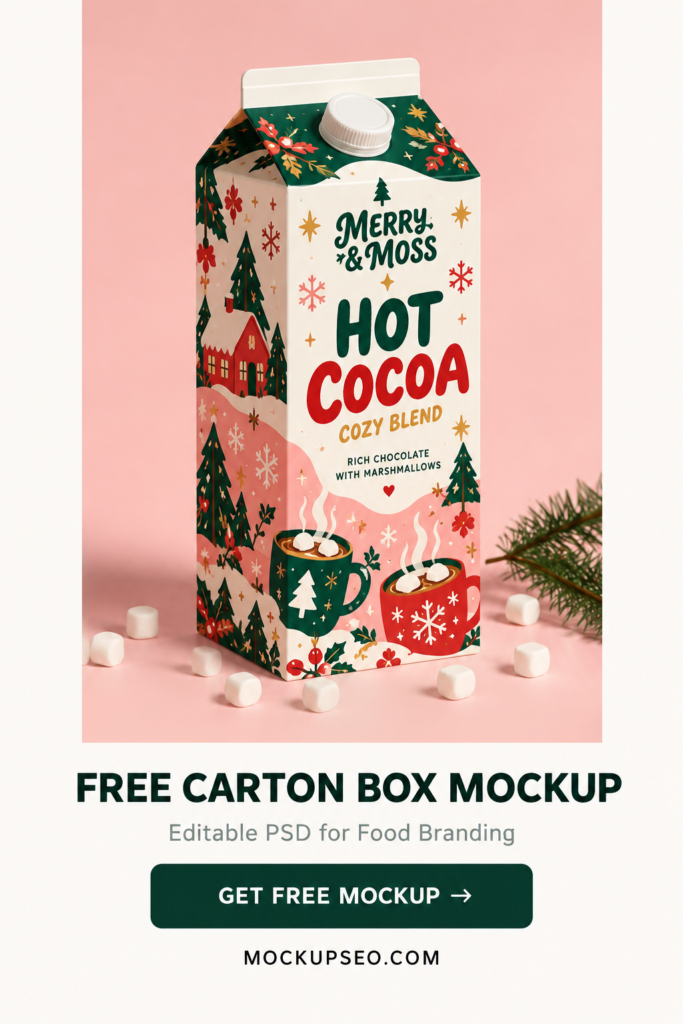 2. christmas Hot cocoa carton Packaging Design