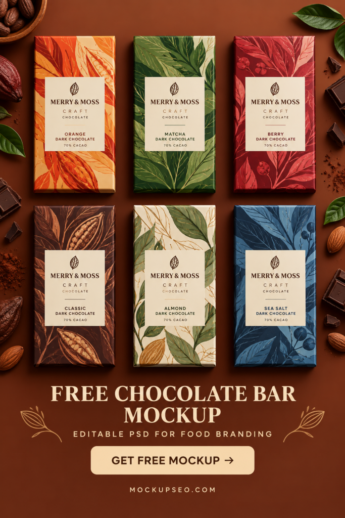 6. christmas chocolate Bar Packaging Design