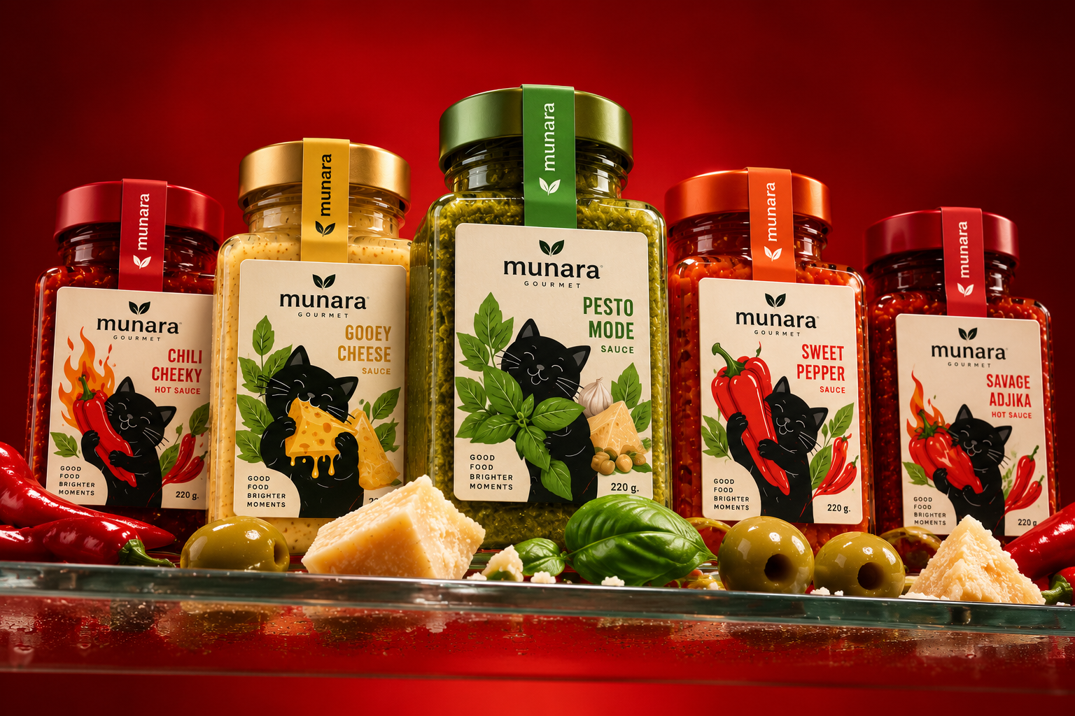 MUNARA Chili Cheeky Hot Sauce Packaging Design
