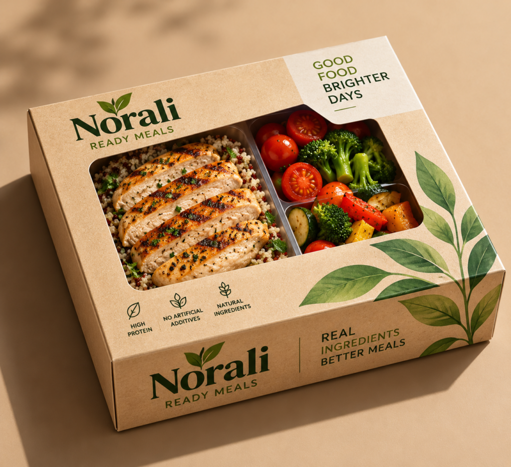 Norali Ready Meals Modern Food Packaging & creative Branding