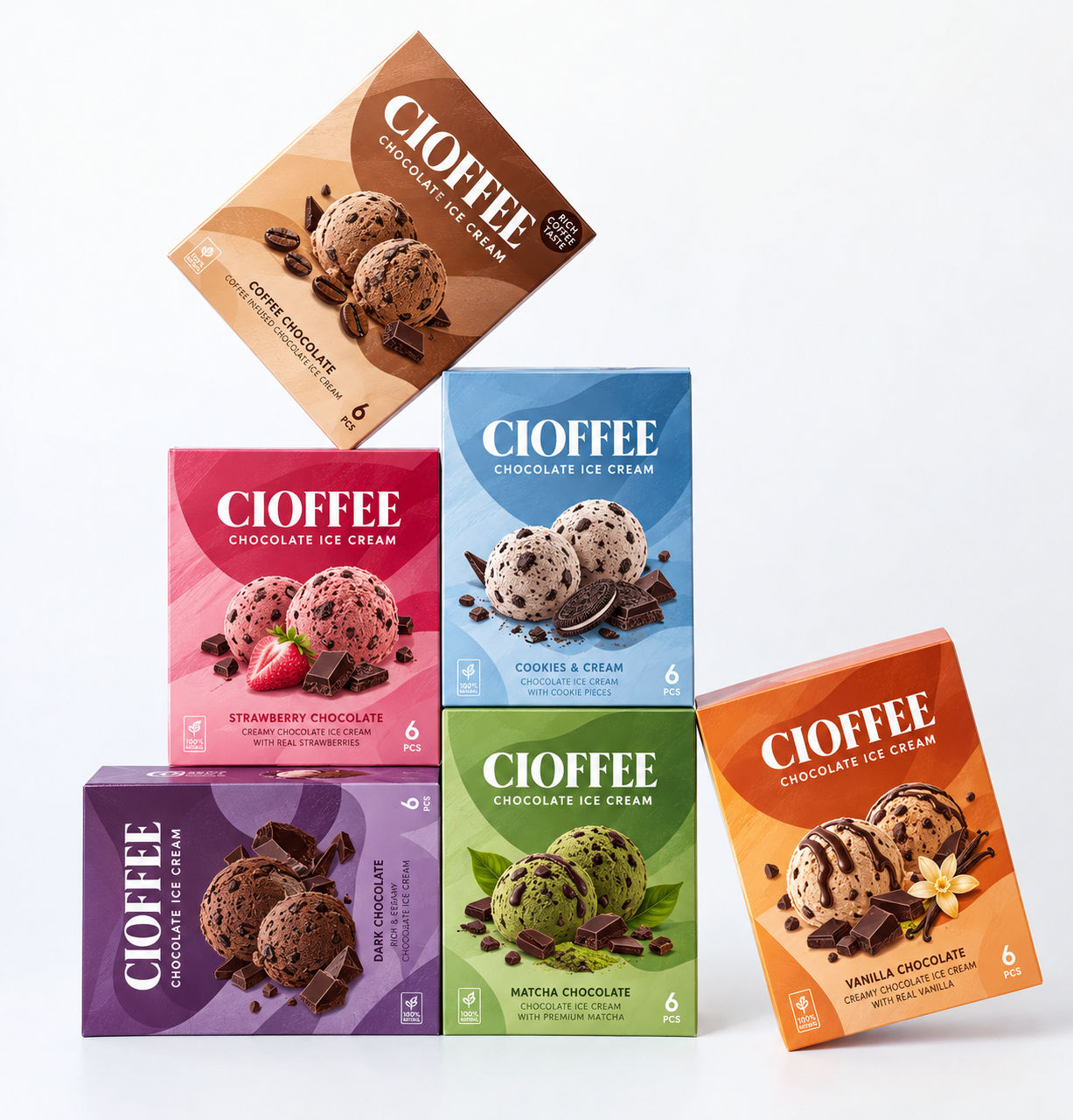 Chocolate Ice Cream - Modern Packaging & Branding Design